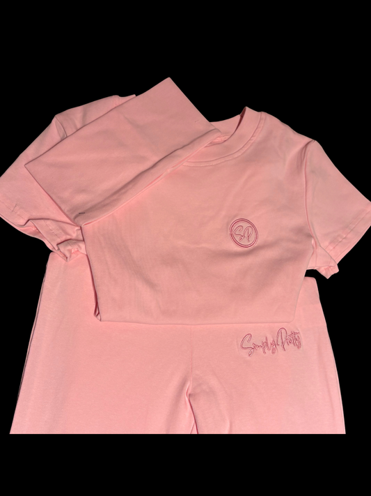 Pinky Promise Short Sleeve Flare Set